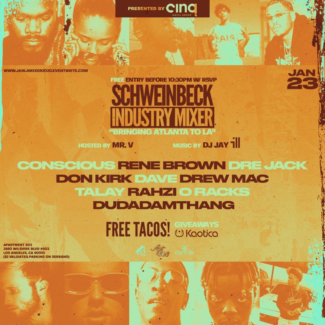 Schweinbeck Industry Mixer 1/23/20 Apt 503 Los Angeles, CA Makin